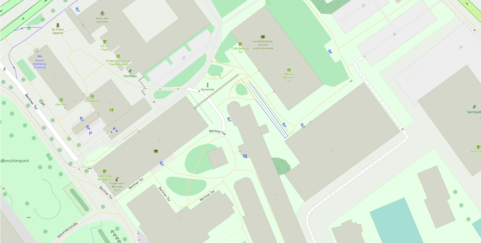 Hamburger Hub map